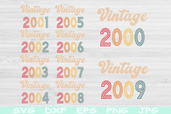 21st Birthday Svg, 2000-2009 Vintage