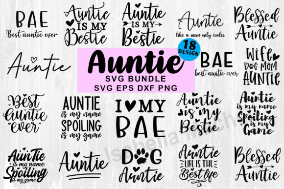 Auntie SVG Bundle T-shirt