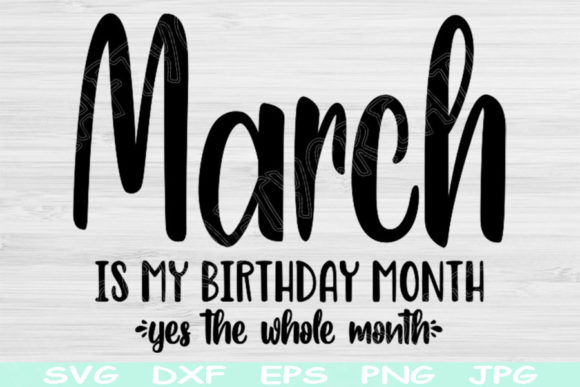 March Birthday Svg, Its My Birthday Svg