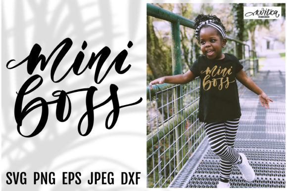 Mini Boss SVG, Kids Quote Baby T-shirt