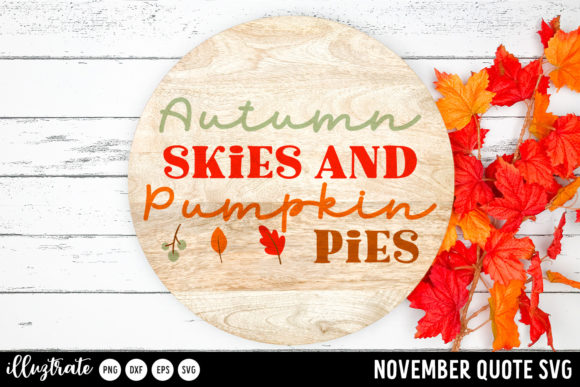 November SVG Cut File Autumn SVG